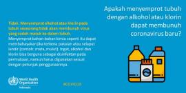 Bahaya !!!! Menyemprot Cairan Disinfektan Ke Tubuh